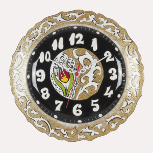 Turkish Ceramic Wall Clock - Black