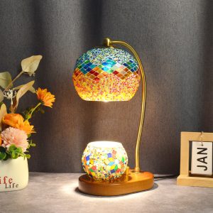 Turkish Mosaic Candle Warmer Lamp  Multicolor Aromatherapy Decor Gift