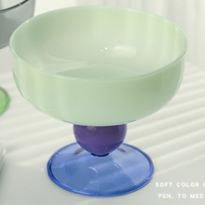 INS Style Creative Multi-Color Glass Bowl for Fruit, Salad, Soup & Yogurt  Modern Minimalist Tableware