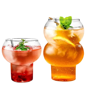 Hand Blown Cocktail Glasses for Mojito and Martini Perfect Party Gift