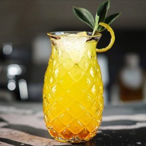 Creative Pineapple Shaped Transparent Drinking Glass for Cocktail, Water, Juice & Home Bar Party Use