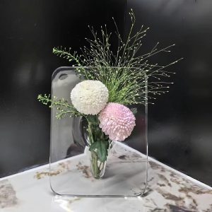 Modern Design Elegant Acrylic Flower Vase for Office Home