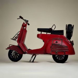 Antique Metal Vespa - Red Edition