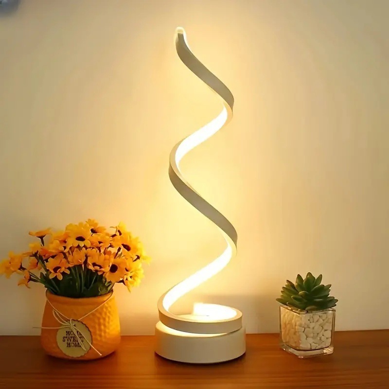 Modern LED Spiral Table Lamp